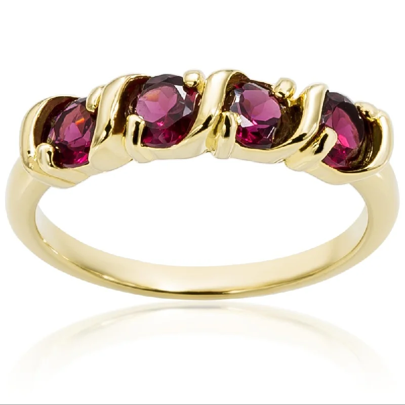 Amethyst Gemstone Rings in Sterling Silver with a Halo of Cubic Zirconia for a Budget - Friendly LuxuryDolce Giavonna Gold Over Sterling Silver Round Gemstone Four Stone Ring Amethyst Gemstone Rings in Sterling Silver with a Halo of Cubic Zirconia for a Budget - Friendly LuxuryDolce Giavonna Gold Over Sterling Silver Round Gemstone Four Stone Ring