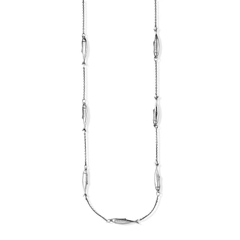 chain necklaces for boys accessoriesSterling Silver Emma Stothard Silver Darling Seven Fish Chain Necklace chain necklaces for boys accessoriesSterling Silver Emma Stothard Silver Darling Seven Fish Chain Necklace