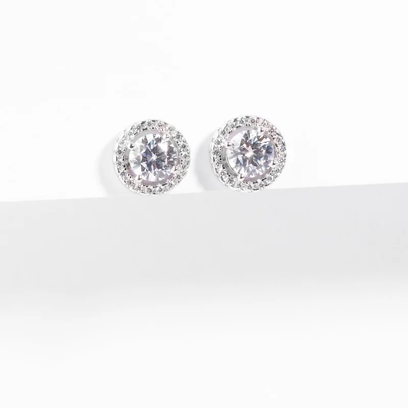 Sapphire - and - Diamond - Accented Wedding Bands in Platinum for a Royal and Sophisticated LookSterling Silver Solitaire Zirconia Halo Stud Earrings Sapphire - and - Diamond - Accented Wedding Bands in Platinum for a Royal and Sophisticated LookSterling Silver Solitaire Zirconia Halo Stud Earrings
