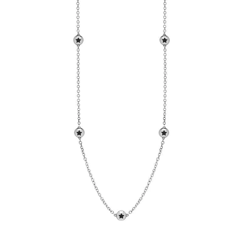short chain necklaces neckline18ct White Gold Whitby Jet Star Link Disc Chain Necklace short chain necklaces neckline18ct White Gold Whitby Jet Star Link Disc Chain Necklace