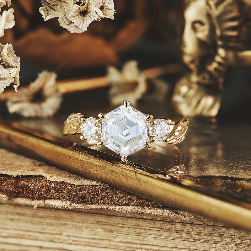 Men's Alexandrite Engagement Rings in Platinum with a Hidden Halo of Diamonds3 - stone Moissanite Ring - Charlotte Men's Alexandrite Engagement Rings in Platinum with a Hidden Halo of Diamonds3 - stone Moissanite Ring - Charlotte