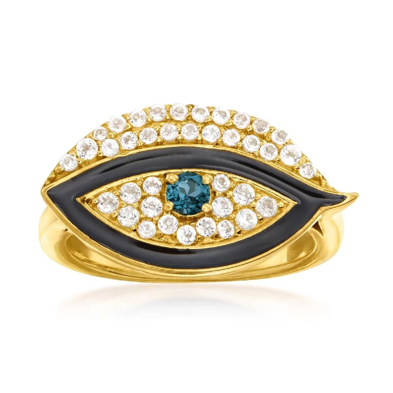 Turquoise Gemstone Rings in 925 Silver with a Southwestern - Inspired Design for a Rustic Charm925 Sterling Silver London Blue Topaz and White Topaz Gemstone " Evil Eye " Ring Turquoise Gemstone Rings in 925 Silver with a Southwestern - Inspired Design for a Rustic Charm925 Sterling Silver London Blue Topaz and White Topaz Gemstone " Evil Eye " Ring