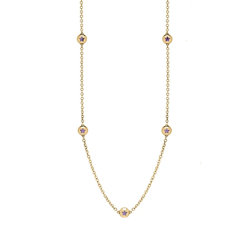 celebrity inspired chain necklaces9ct Yellow Gold Blue John Star Link Disc Chain Necklace celebrity inspired chain necklaces9ct Yellow Gold Blue John Star Link Disc Chain Necklace