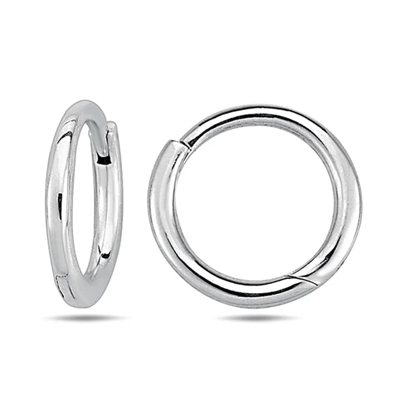 Infinity - Symbol Wedding Bands in Rose Gold with Small Diamonds for a Romantic and Symbolic GesturePlain Hoop Earrings 11mm Infinity - Symbol Wedding Bands in Rose Gold with Small Diamonds for a Romantic and Symbolic GesturePlain Hoop Earrings 11mm