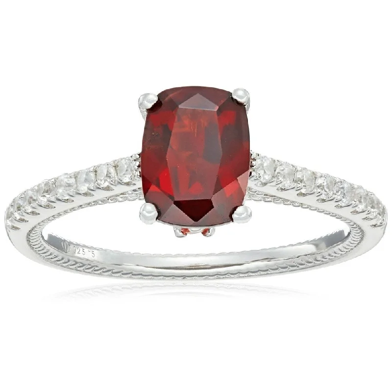 Turquoise Gemstone Rings in 925 Silver with a Southwestern - Inspired Design for a Rustic CharmSterling Silver Red Garnet, Orange Sapphire And Natural White Zircon Cushion Solitaire Engagement Ring, Size 7 Turquoise Gemstone Rings in 925 Silver with a Southwestern - Inspired Design for a Rustic CharmSterling Silver Red Garnet, Orange Sapphire And Natural White Zircon Cushion Solitaire Engagement Ring, Size 7
