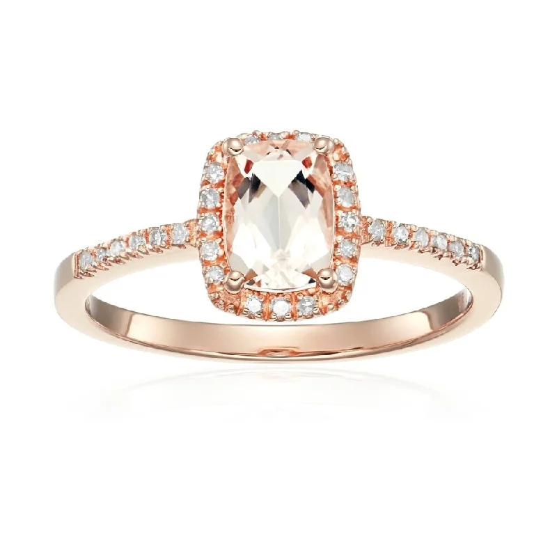 Ruby Gemstone Rings in 14K Yellow Gold with a Solitaire Setting for a Classic and Bold Statement14K Gold Morganite and Diamond Ring