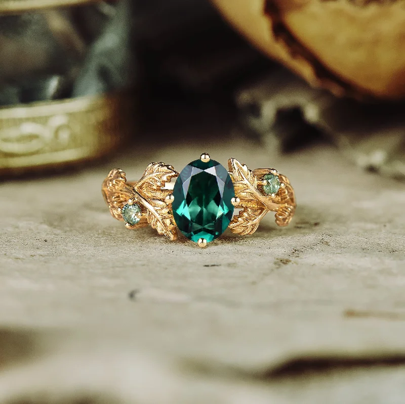 Men's Ruby Engagement Rings in Rose Gold with a Solitaire Design for a Romantic GestureGemsMagic Leaf-Inspired Oval Emerald Engagement Ring Men's Ruby Engagement Rings in Rose Gold with a Solitaire Design for a Romantic GestureGemsMagic Leaf-Inspired Oval Emerald Engagement Ring