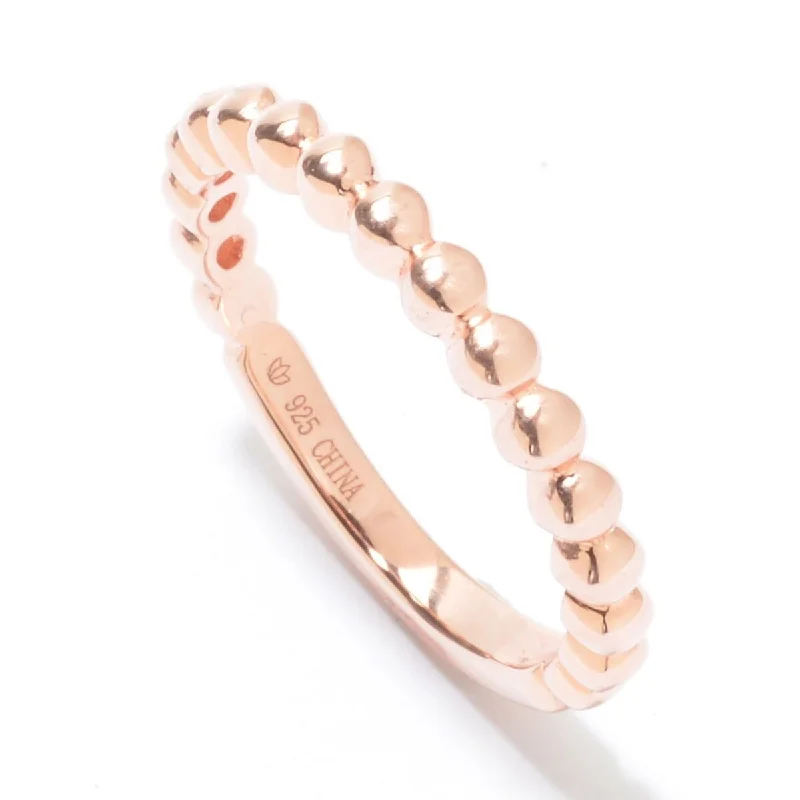 Ruby Gemstone Rings in 14K Yellow Gold with a Solitaire Setting for a Classic and Bold Statement18K Rose Gold Over Sterling Silver Band Ring