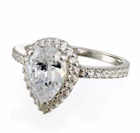 Men's Tourmaline Engagement Rings in 18K Two - Tone Gold with a Floral - Inspired SettingPear Cut Cubic Zirconia Halo Engagement Ring In Sterling Silver Men's Tourmaline Engagement Rings in 18K Two - Tone Gold with a Floral - Inspired SettingPear Cut Cubic Zirconia Halo Engagement Ring In Sterling Silver