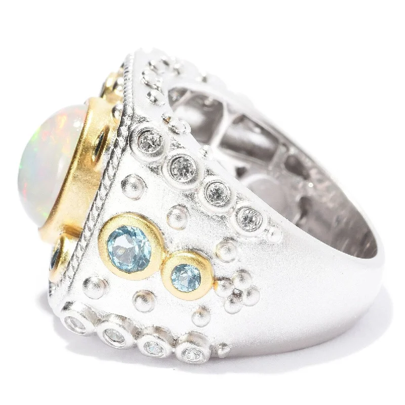 Alexandrite Gemstone Rings in Platinum with a Hidden Halo for a Rare and Luxurious PieceDallas Prince Designs Sterling Silver Ethiopian Opal, Swiss Blue Topaz & White Zircon Ring Alexandrite Gemstone Rings in Platinum with a Hidden Halo for a Rare and Luxurious PieceDallas Prince Designs Sterling Silver Ethiopian Opal, Swiss Blue Topaz & White Zircon Ring