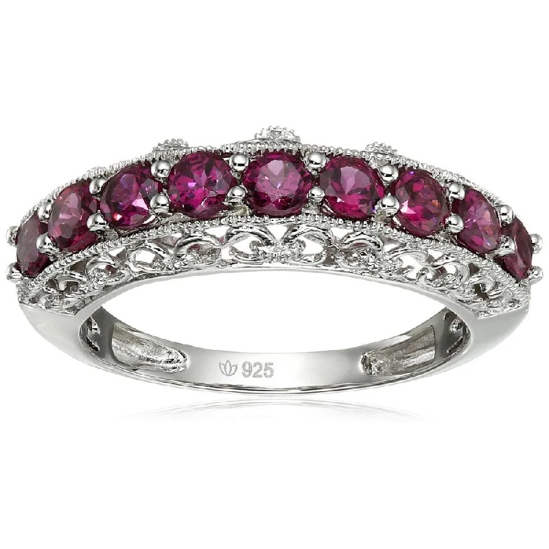 Jasper Gemstone Rings in 18K Gold Vermeil with a Matte Finish for a Subtle and Elegant LookSterling Silver Rhodolite Stackable Band Ring Size - 7 Jasper Gemstone Rings in 18K Gold Vermeil with a Matte Finish for a Subtle and Elegant LookSterling Silver Rhodolite Stackable Band Ring Size - 7