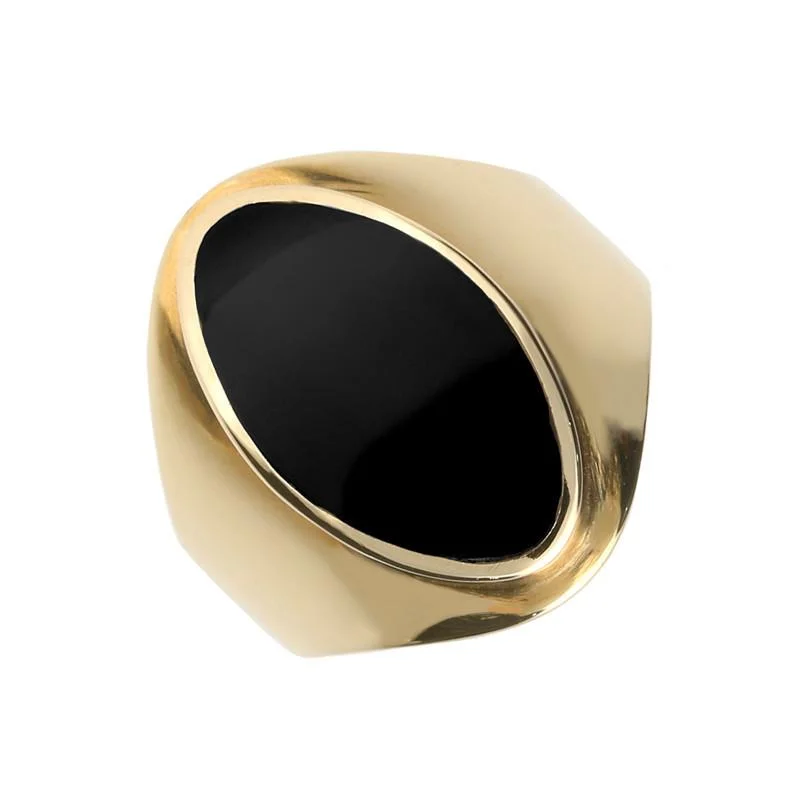 Two - Tone Gold and Silver Wedding Bands with a Twist Design for a Contemporary and Eye - Catching Style9ct Yellow Gold Whitby Jet Oval Ring Two - Tone Gold and Silver Wedding Bands with a Twist Design for a Contemporary and Eye - Catching Style9ct Yellow Gold Whitby Jet Oval Ring