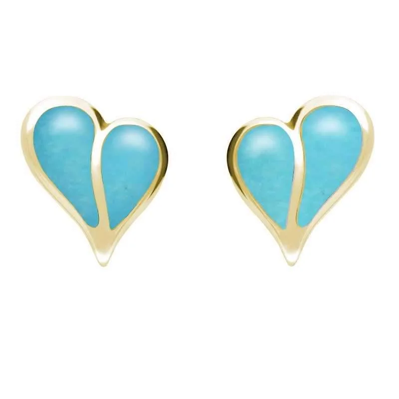 Blue Topaz - Embellished Wedding Bands in Silver for a Birthstone - Inspired and Colorful Piece9ct Yellow Gold Turquoise Split Heart Stud Earrings Blue Topaz - Embellished Wedding Bands in Silver for a Birthstone - Inspired and Colorful Piece9ct Yellow Gold Turquoise Split Heart Stud Earrings