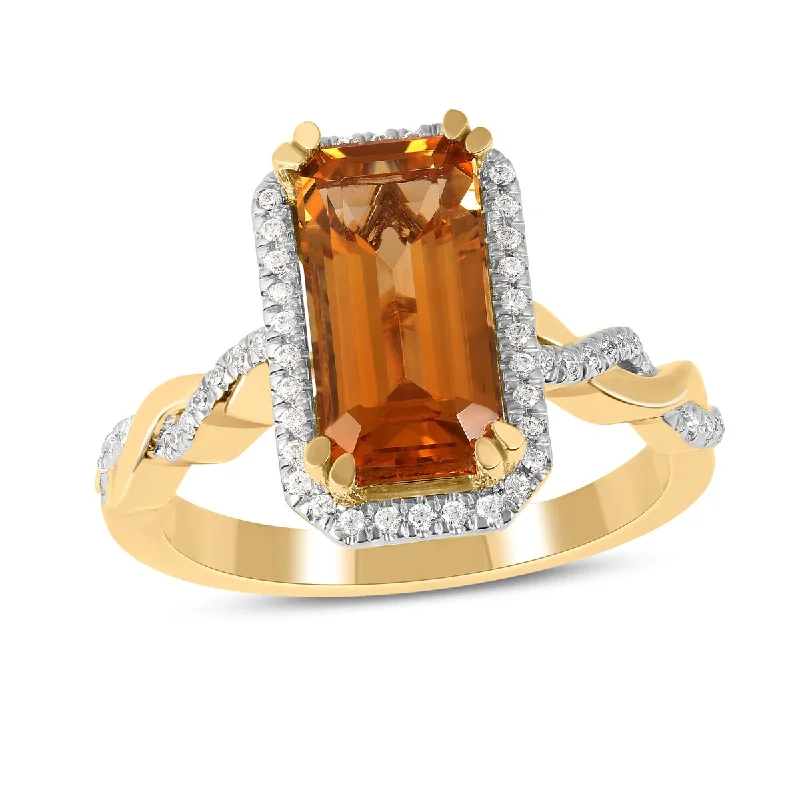 Turquoise Gemstone Rings in 925 Silver with a Southwestern - Inspired Design for a Rustic CharmCitrine Gemstone 1/5ct TDW Diamond Halo Ring in 10k Yellow Gold by De Couer Turquoise Gemstone Rings in 925 Silver with a Southwestern - Inspired Design for a Rustic CharmCitrine Gemstone 1/5ct TDW Diamond Halo Ring in 10k Yellow Gold by De Couer