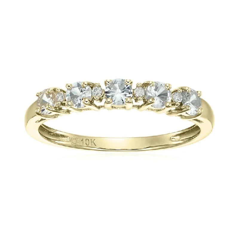 Agate Gemstone Rings in Sterling Silver with a Mosaic - Inspired Inlay for a Bohemian Style10k Yellow Gold White Sapphire & Diamond Stackable Ring, Size 7 Agate Gemstone Rings in Sterling Silver with a Mosaic - Inspired Inlay for a Bohemian Style10k Yellow Gold White Sapphire & Diamond Stackable Ring, Size 7