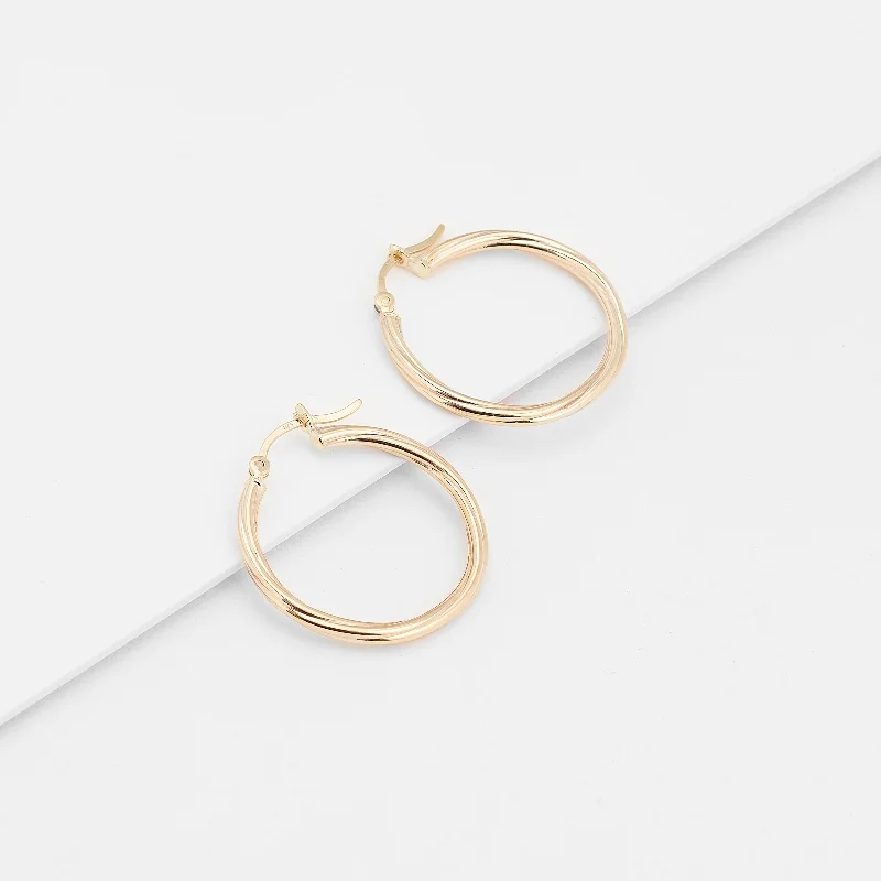 Adjustable - Fit Wedding Bands in Gold - Plated Metal for a Comfortable and Custom - Fitting Option9K Yellow Gold Round Lined Hoop Earrings 20mm Adjustable - Fit Wedding Bands in Gold - Plated Metal for a Comfortable and Custom - Fitting Option9K Yellow Gold Round Lined Hoop Earrings 20mm
