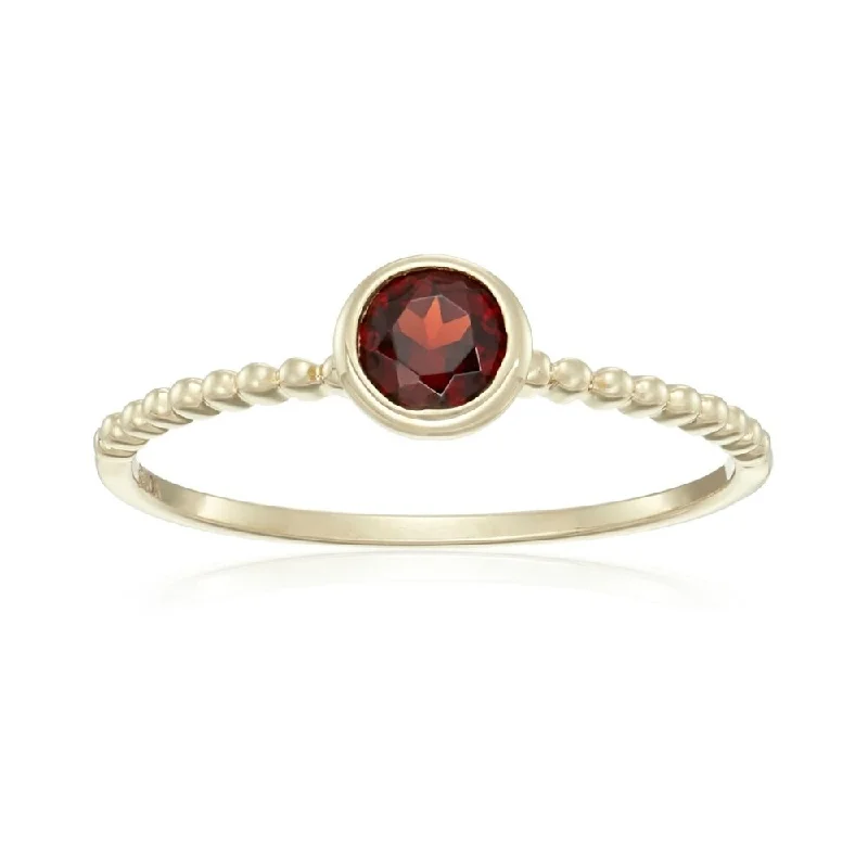 Citrine Gemstone Rings in Stainless Steel with a Stackable Design for a Trendy Everyday Wear10k Yellow Gold Red Garnet Solitaire Beaded Shank Stackable Ring Citrine Gemstone Rings in Stainless Steel with a Stackable Design for a Trendy Everyday Wear10k Yellow Gold Red Garnet Solitaire Beaded Shank Stackable Ring