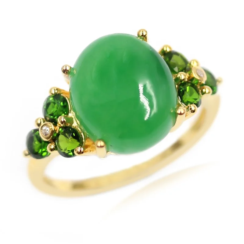 Lapis Lazuli Gemstone Rings in Sterling Silver with a Star - Shaped Setting for a Celestial - Inspired Piece925 Sterling Silver Dyed Green Jade and Chrome Diopside Ring Lapis Lazuli Gemstone Rings in Sterling Silver with a Star - Shaped Setting for a Celestial - Inspired Piece925 Sterling Silver Dyed Green Jade and Chrome Diopside Ring