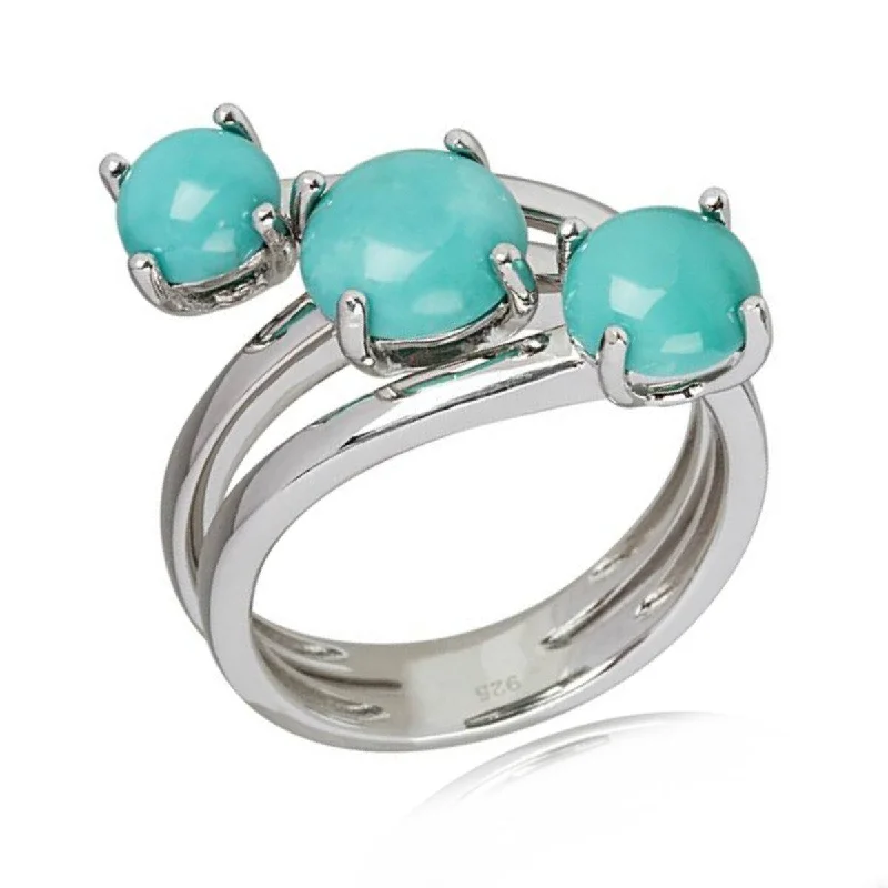 Lapis Lazuli Gemstone Rings in Sterling Silver with a Star - Shaped Setting for a Celestial - Inspired Piece925 Sterling Silver Campitos Turquoise 3- Stone Ring Lapis Lazuli Gemstone Rings in Sterling Silver with a Star - Shaped Setting for a Celestial - Inspired Piece925 Sterling Silver Campitos Turquoise 3- Stone Ring