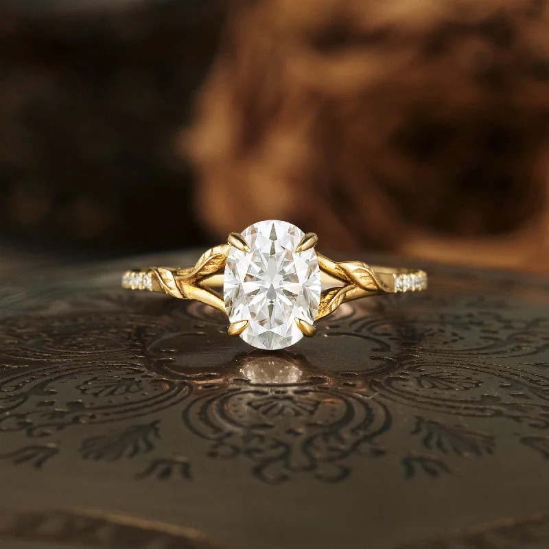 Men's Topaz Engagement Rings in 10K Gold with a Channel - Set Diamond BandGemsMagic Oval Moissanite Half Eternity Leaf Engagement Ring Men's Topaz Engagement Rings in 10K Gold with a Channel - Set Diamond BandGemsMagic Oval Moissanite Half Eternity Leaf Engagement Ring