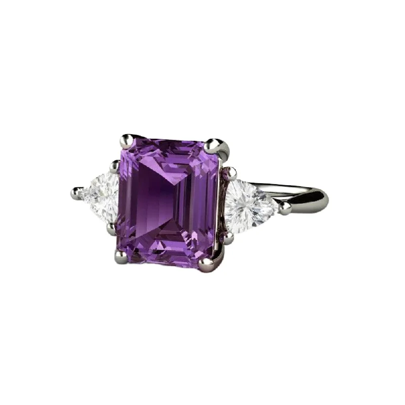 Men's Garnet Engagement Rings in 18K Gold Vermeil with Intricate Engraved DetailsColor Change Purple Sapphire Engagement Ring Emerald Cut 3 Stone Men's Garnet Engagement Rings in 18K Gold Vermeil with Intricate Engraved DetailsColor Change Purple Sapphire Engagement Ring Emerald Cut 3 Stone