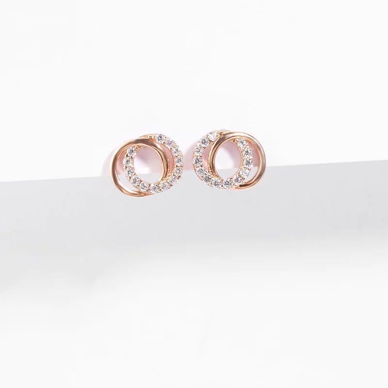 Matte - Black Ceramic Wedding Bands with a Polished Edge for a Sleek and Modern Appearance9K Rose Gold Zirconia Double Circle Stud Earrings Matte - Black Ceramic Wedding Bands with a Polished Edge for a Sleek and Modern Appearance9K Rose Gold Zirconia Double Circle Stud Earrings