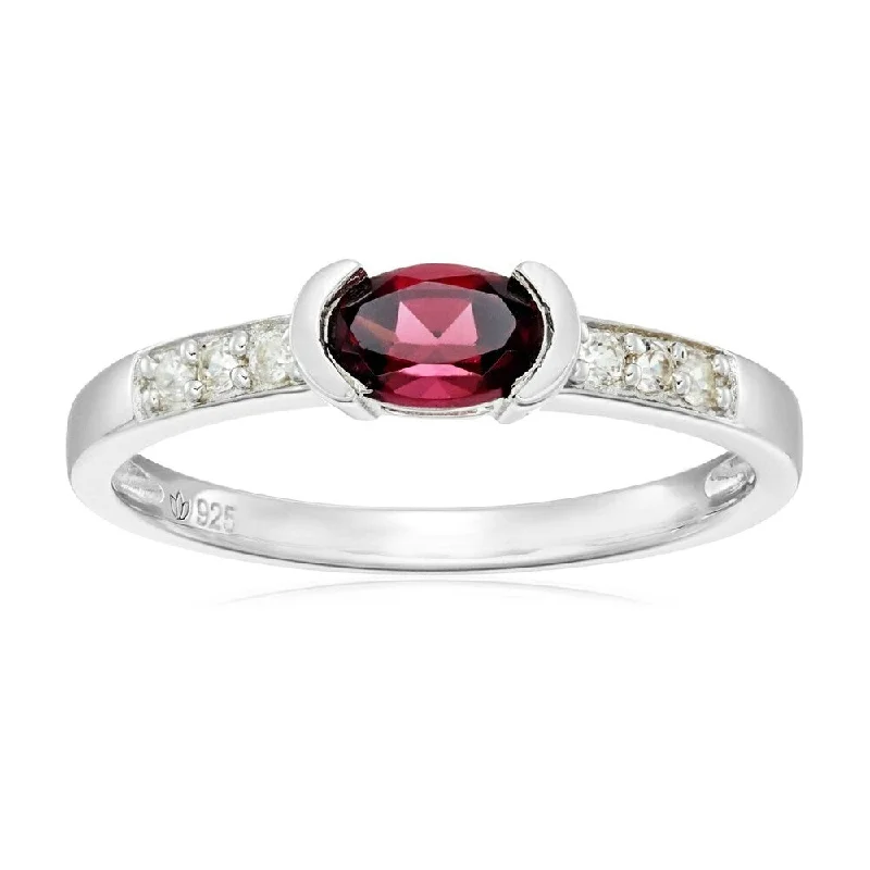 Alexandrite Gemstone Rings in Platinum with a Hidden Halo for a Rare and Luxurious PieceSterling Silver Rhodolite and Natural White Zircon Ring, Size 7 - Red Alexandrite Gemstone Rings in Platinum with a Hidden Halo for a Rare and Luxurious PieceSterling Silver Rhodolite and Natural White Zircon Ring, Size 7 - Red