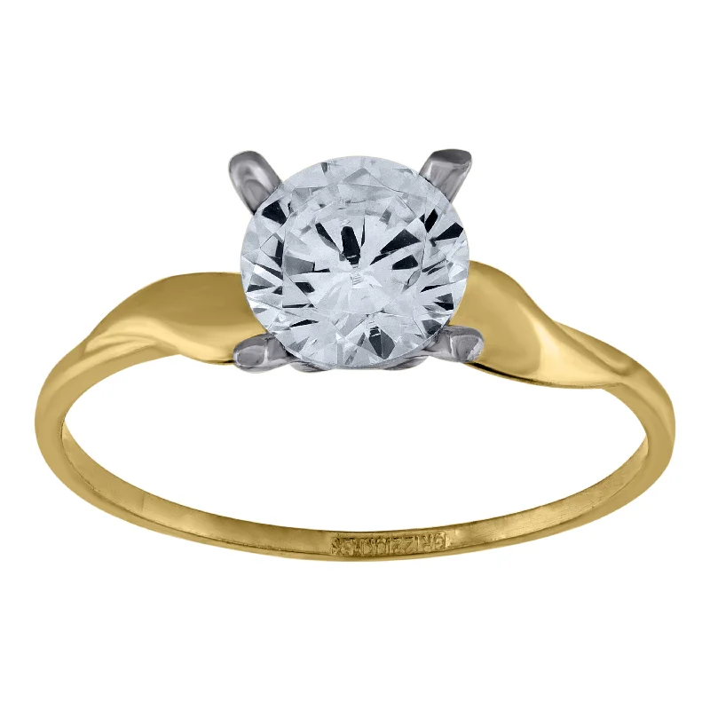 Men's Alexandrite Engagement Rings in Platinum with a Hidden Halo of DiamondsKeene Jewelers 14kt Two-tone Gold Womens Cubic Zirconia Polished Finish Engagement Ring