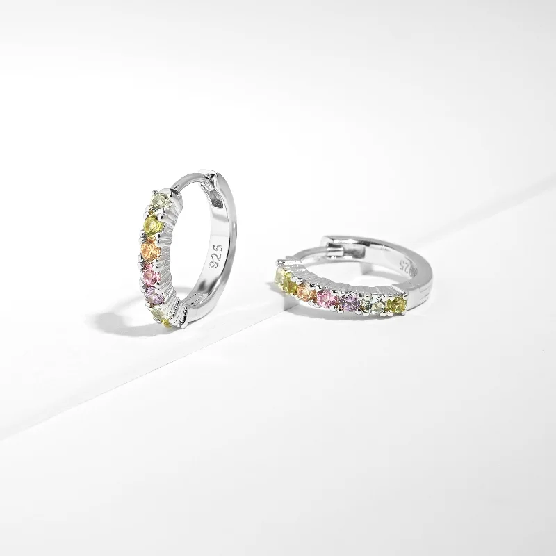Pearl - and - Diamond - Studded Wedding Bands in White Gold for a Feminine and Elegant TouchSterling Silver Pastel Zirconia Huggie Earrings Pearl - and - Diamond - Studded Wedding Bands in White Gold for a Feminine and Elegant TouchSterling Silver Pastel Zirconia Huggie Earrings