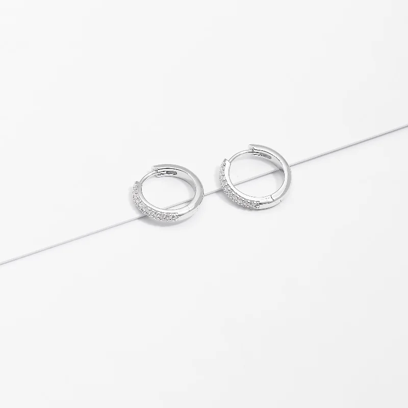 Moissanite - Set Wedding Bands in Yellow Gold for a Sparkling and Ethical Alternative to DiamondsSterling Silver Double Row Pave Zirconia Huggie Earrings Moissanite - Set Wedding Bands in Yellow Gold for a Sparkling and Ethical Alternative to DiamondsSterling Silver Double Row Pave Zirconia Huggie Earrings