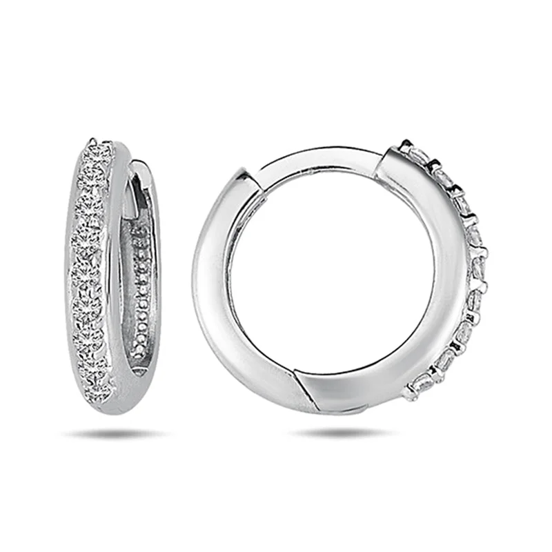 Rose Gold - Plated Engagement and Wedding Band Sets with a Halo of Cubic Zirconia for a Glamorous and Affordable LookDiamond Hoop Earrings 11mm Rose Gold - Plated Engagement and Wedding Band Sets with a Halo of Cubic Zirconia for a Glamorous and Affordable LookDiamond Hoop Earrings 11mm