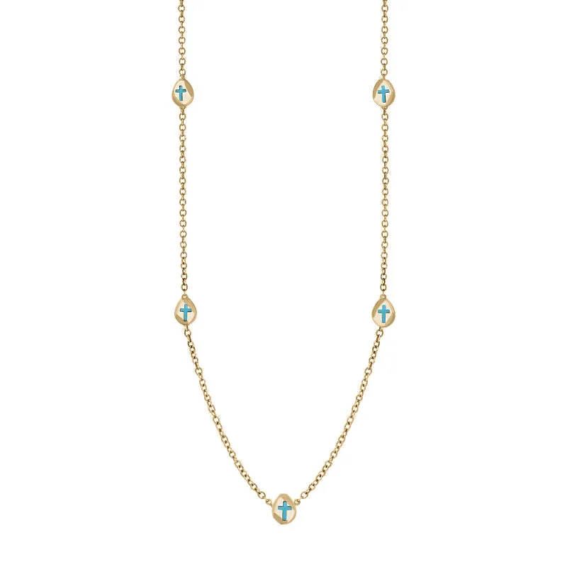 unique chain necklaces designs9ct Yellow Gold Turquoise Cross Link Disc Chain Necklace unique chain necklaces designs9ct Yellow Gold Turquoise Cross Link Disc Chain Necklace