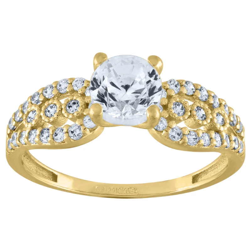 Men's Peridot Engagement Rings in 14K Gold - Filled Metal with a Micro - Pave SettingKeene Jewelers 10kt Yellow Gold Womens Round Cubic Zirconia Engagement Ring Men's Peridot Engagement Rings in 14K Gold - Filled Metal with a Micro - Pave SettingKeene Jewelers 10kt Yellow Gold Womens Round Cubic Zirconia Engagement Ring