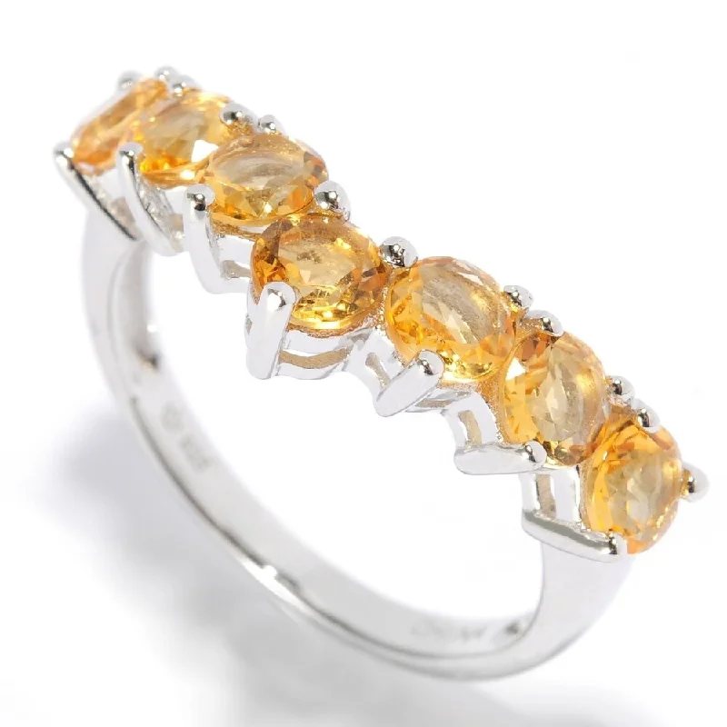 Amethyst Gemstone Rings in Sterling Silver with a Halo of Cubic Zirconia for a Budget - Friendly LuxurySterling Silver Citrine Stack Ring