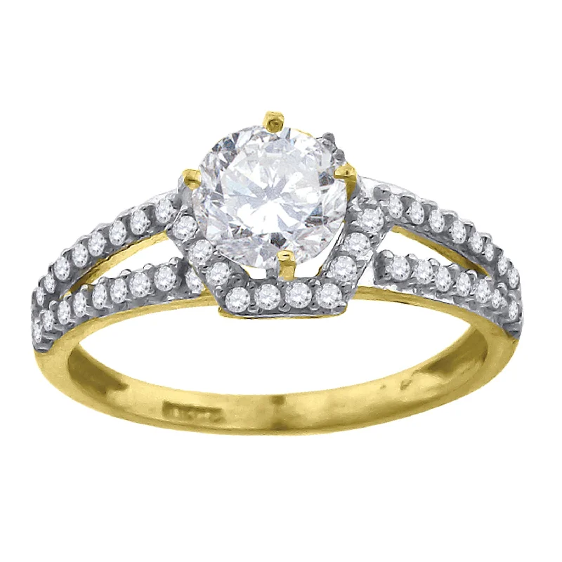 Men's Aquamarine Engagement Rings in 9K Gold with a Bezel - Set StoneKeene Jewelers 10kt Two-tone Gold Womens Cubic Zirconia DC Infinity Engagement Ring Men's Aquamarine Engagement Rings in 9K Gold with a Bezel - Set StoneKeene Jewelers 10kt Two-tone Gold Womens Cubic Zirconia DC Infinity Engagement Ring