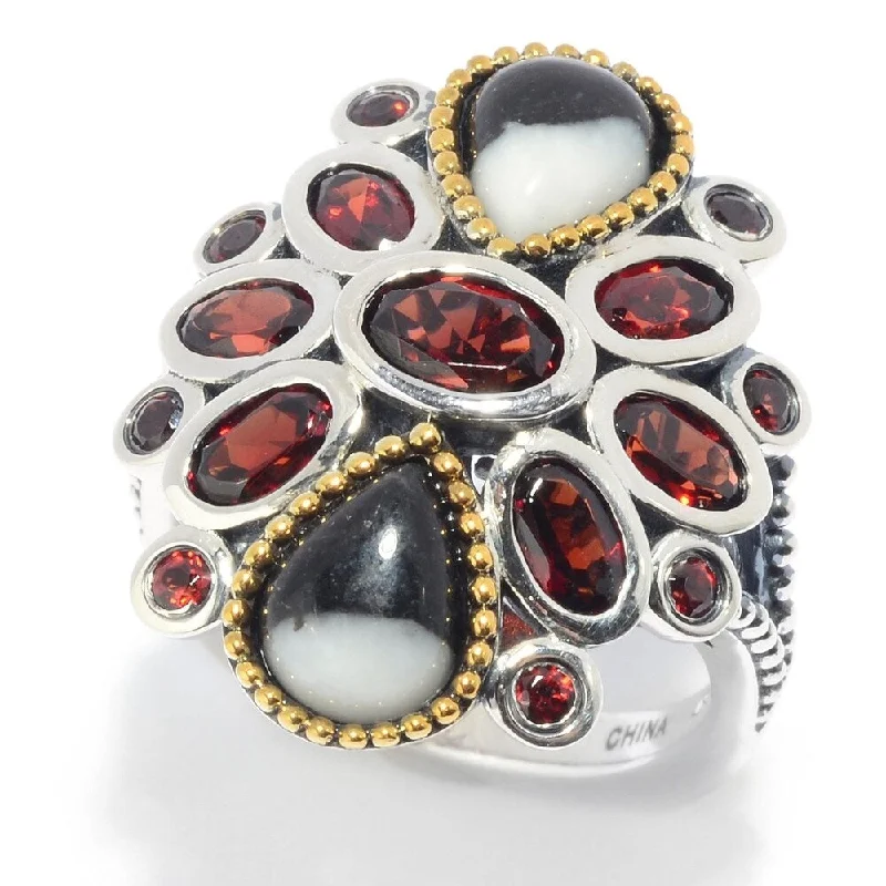 Turquoise Gemstone Rings in 925 Silver with a Southwestern - Inspired Design for a Rustic Charm925 Sterling Silver Red Garnet and White Buffalo Ring Turquoise Gemstone Rings in 925 Silver with a Southwestern - Inspired Design for a Rustic Charm925 Sterling Silver Red Garnet and White Buffalo Ring
