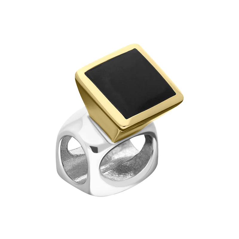 Matte - Black Ceramic Wedding Bands with a Polished Edge for a Sleek and Modern Appearance9ct Yellow Gold Sterling Silver Whitby Jet Stepping Stones 5mm Square Charm Matte - Black Ceramic Wedding Bands with a Polished Edge for a Sleek and Modern Appearance9ct Yellow Gold Sterling Silver Whitby Jet Stepping Stones 5mm Square Charm