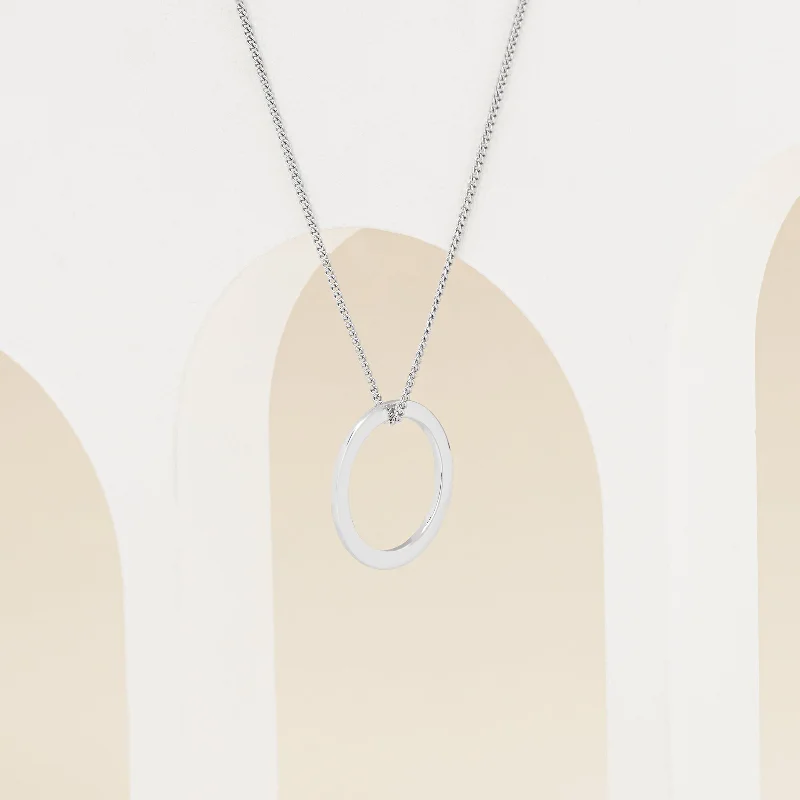 Sterling Silver Engravable Circle Pendant