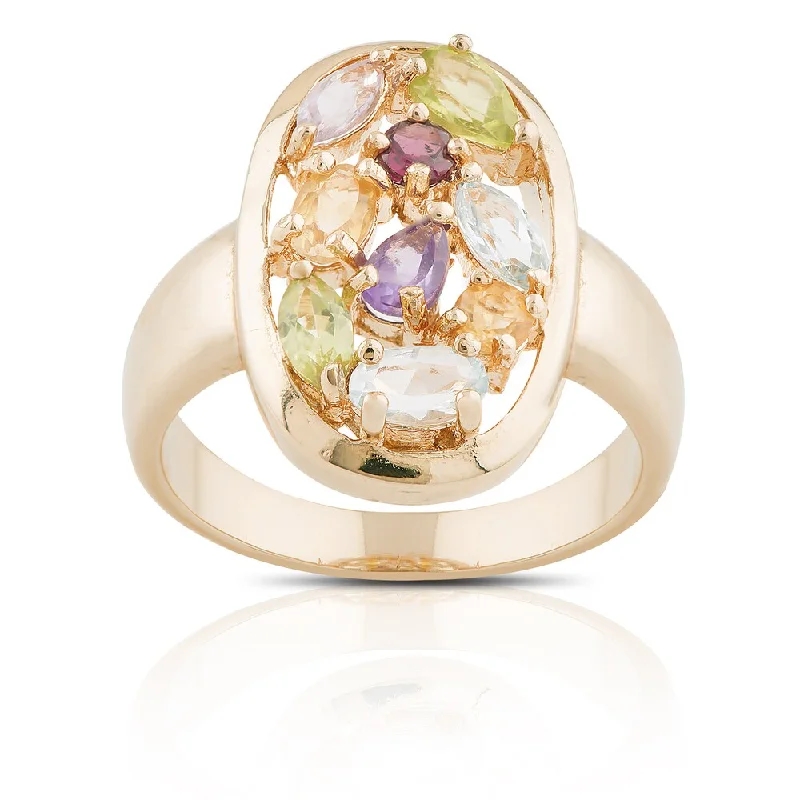 Aquamarine Gemstone Rings in 9K Gold with a Bezel Setting for a Modern and Secure FitDolce Giavonna Gold over Sterling Silver Multi-gemstone Cluster Oval Ring Aquamarine Gemstone Rings in 9K Gold with a Bezel Setting for a Modern and Secure FitDolce Giavonna Gold over Sterling Silver Multi-gemstone Cluster Oval Ring