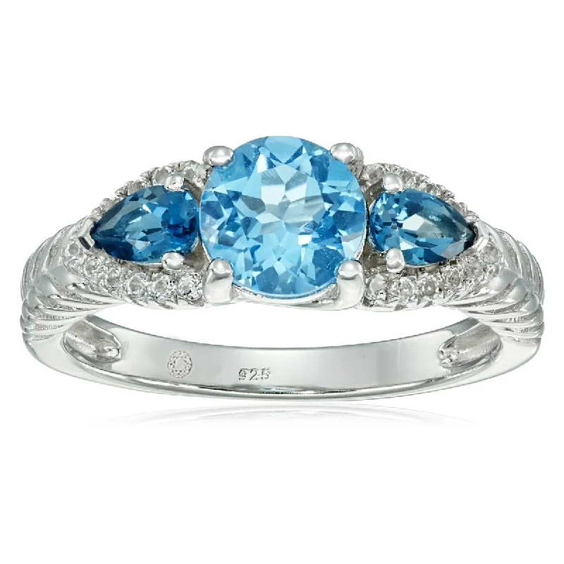 Tanzanite Gemstone Rings in 10K Gold with a Trilogy Design for a Sophisticated Gift925 Sterling Silver London Blue Topaz and Swiss Blue Topaz 3-Stone Ring Tanzanite Gemstone Rings in 10K Gold with a Trilogy Design for a Sophisticated Gift925 Sterling Silver London Blue Topaz and Swiss Blue Topaz 3-Stone Ring