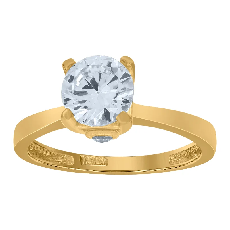 Men's Alexandrite Engagement Rings in Platinum with a Hidden Halo of DiamondsKeene Jewelers 10kt Yellow Gold Womens Round Cubic Zirconia Engagement Ring