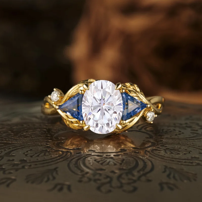 Men's Diamond Engagement Rings with Platinum Band and Halo Setting for a Luxury ProposalGemsMagic Oval Moissanite &Sapphire Cluster Engagement Ring Men's Diamond Engagement Rings with Platinum Band and Halo Setting for a Luxury ProposalGemsMagic Oval Moissanite &Sapphire Cluster Engagement Ring