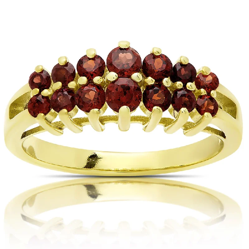 Citrine Gemstone Rings in Stainless Steel with a Stackable Design for a Trendy Everyday WearDolce Giavonna Gold Over Sterling Silver Garnet Two Row Ring Citrine Gemstone Rings in Stainless Steel with a Stackable Design for a Trendy Everyday WearDolce Giavonna Gold Over Sterling Silver Garnet Two Row Ring
