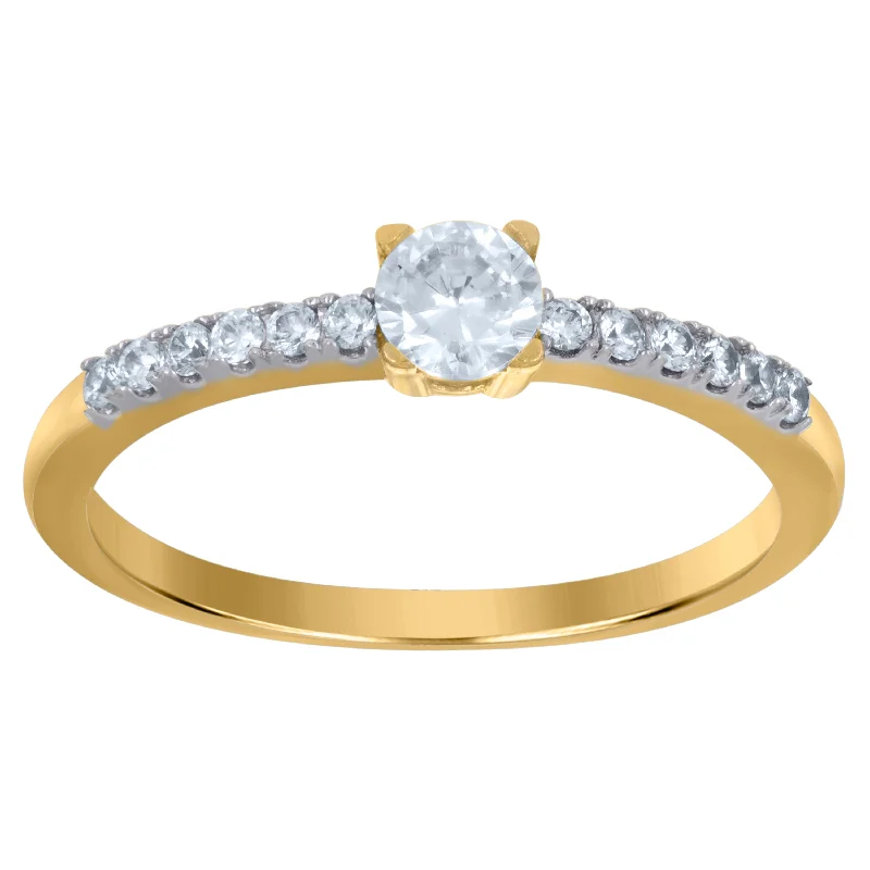 Men's Topaz Engagement Rings in 10K Gold with a Channel - Set Diamond BandKeene Jewelers 10kt Two-tone Gold Womens Cubic Zirconia Engagement Ring Men's Topaz Engagement Rings in 10K Gold with a Channel - Set Diamond BandKeene Jewelers 10kt Two-tone Gold Womens Cubic Zirconia Engagement Ring