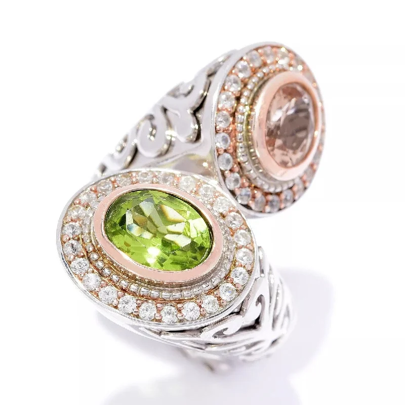 Sapphire Gemstone Rings in 18K White Gold with Diamond Accents for an Elegant EngagementDallas Prince Designs 3.96ctw Peridot, Morganite & White Zircon Bypass Ring Sapphire Gemstone Rings in 18K White Gold with Diamond Accents for an Elegant EngagementDallas Prince Designs 3.96ctw Peridot, Morganite & White Zircon Bypass Ring