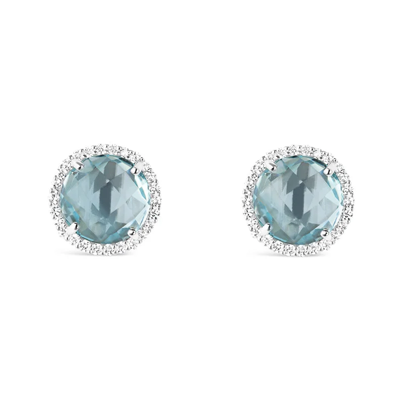 Moissanite - Set Wedding Bands in Yellow Gold for a Sparkling and Ethical Alternative to DiamondsBlue Topaz & Diamond Halo Earrings Moissanite - Set Wedding Bands in Yellow Gold for a Sparkling and Ethical Alternative to DiamondsBlue Topaz & Diamond Halo Earrings