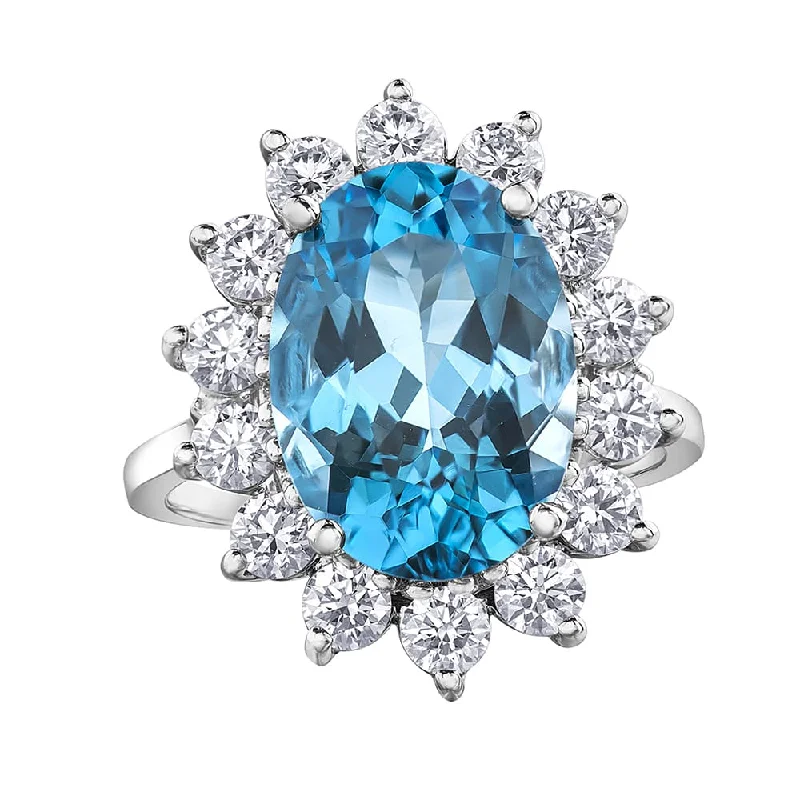 Men's Emerald Engagement Rings with 14K Yellow Gold and Vintage - Style FiligreeBlue Topaz and Canadian Diamond Halo Engagement Ring Men's Emerald Engagement Rings with 14K Yellow Gold and Vintage - Style FiligreeBlue Topaz and Canadian Diamond Halo Engagement Ring