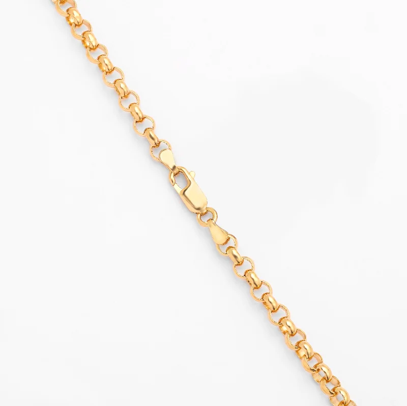 9K Yellow Gold 50cm Round Belcher Chain 5.1mm