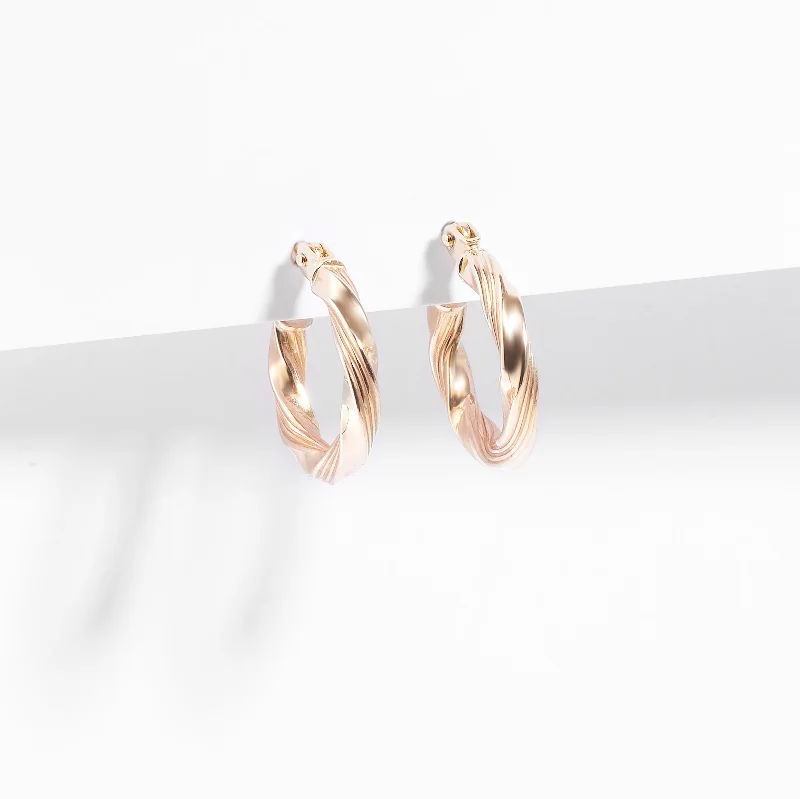 Laser - Etched Floral Design Wedding Bands in Palladium for a Delicate and Intricate Look9K Yellow Gold Twist Hoop Earrings Laser - Etched Floral Design Wedding Bands in Palladium for a Delicate and Intricate Look9K Yellow Gold Twist Hoop Earrings