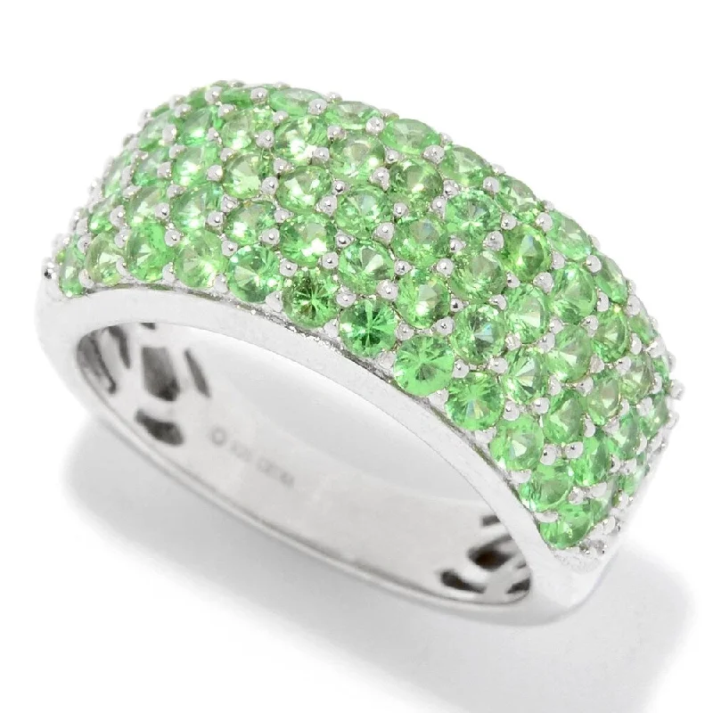 Malachite Gemstone Rings in 14K Gold with a Carved Stone for a Unique and Artistic AppealSterling Silver 1.90ctw Tsavorite Five-Row Band Ring Malachite Gemstone Rings in 14K Gold with a Carved Stone for a Unique and Artistic AppealSterling Silver 1.90ctw Tsavorite Five-Row Band Ring